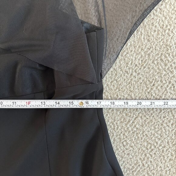 Vintage Y2K Shawl Dress Black Little Black Dress Spaghetti Defined Bust - Picture 4 of 14